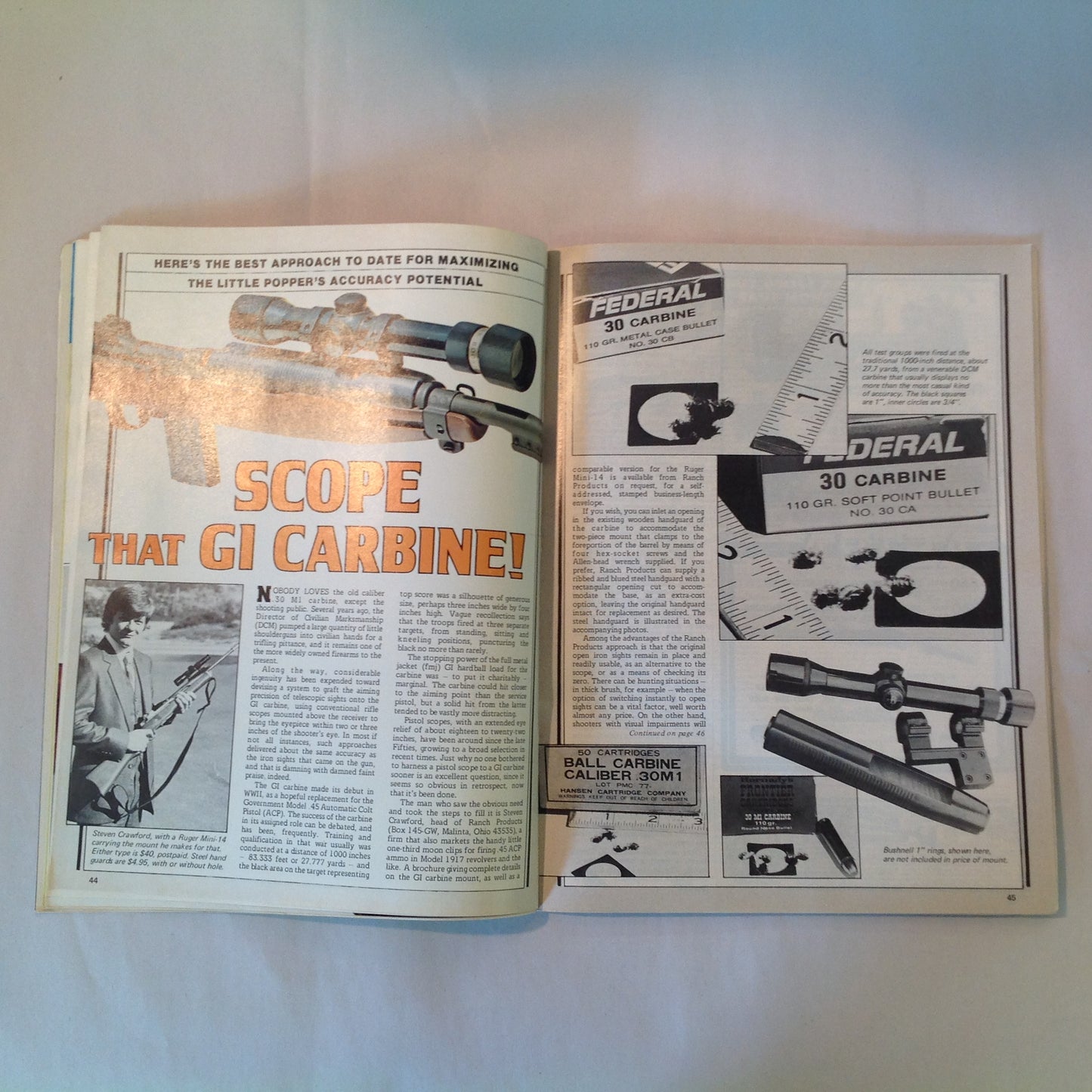 Vintage Oct 1981 Gun World Magazine Collector Guns GI Carbine Savage/Fox 12-GA Autoloader