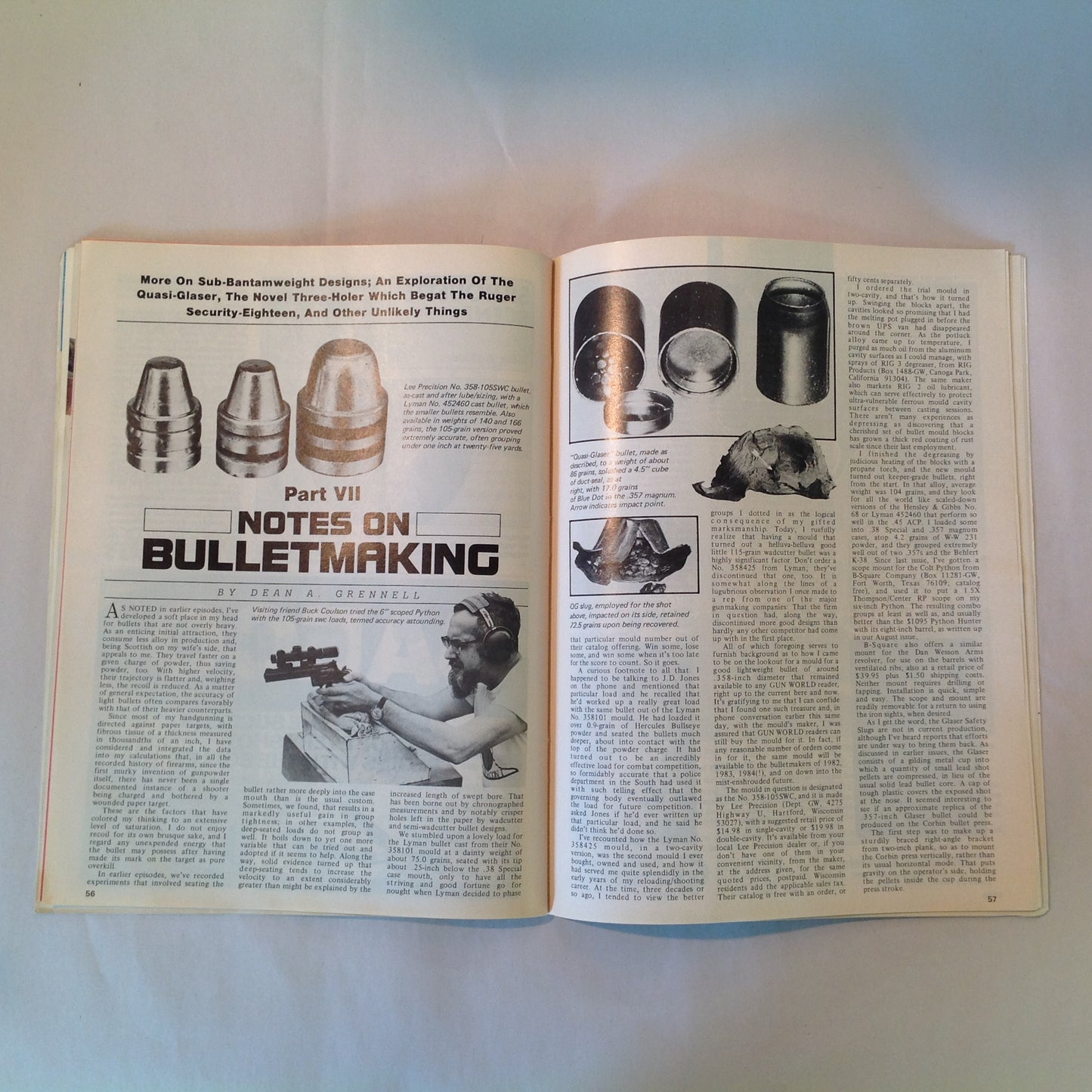 Vintage Oct 1981 Gun World Magazine Collector Guns GI Carbine Savage/Fox 12-GA Autoloader