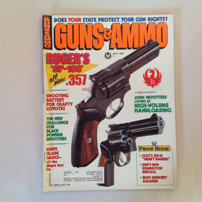 Vintage May 1986 Guns & Ammo Magazine Ruger's GP-100 Black Powder Shooters High-Volume Handloading