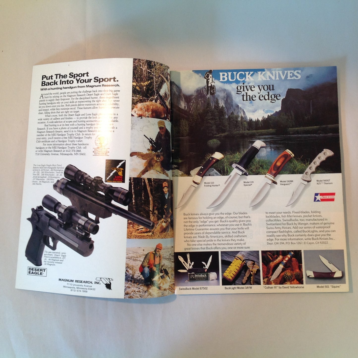 Vintage March 1994 Gun World Magazine Serlea-Ace 9mm Double Barrel Shotgun Spring Turkey the Hard Way