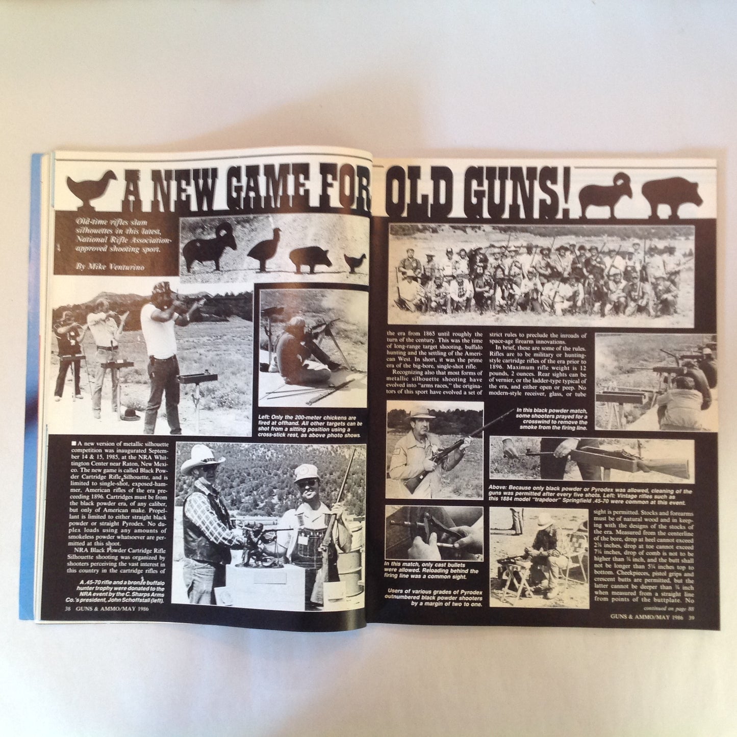 Vintage May 1986 Guns & Ammo Magazine Ruger's GP-100 Black Powder Shooters High-Volume Handloading