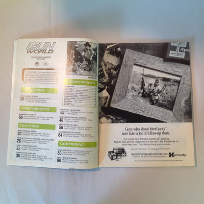 Vintage March 1994 Gun World Magazine Serlea-Ace 9mm Double Barrel Shotgun Spring Turkey the Hard Way