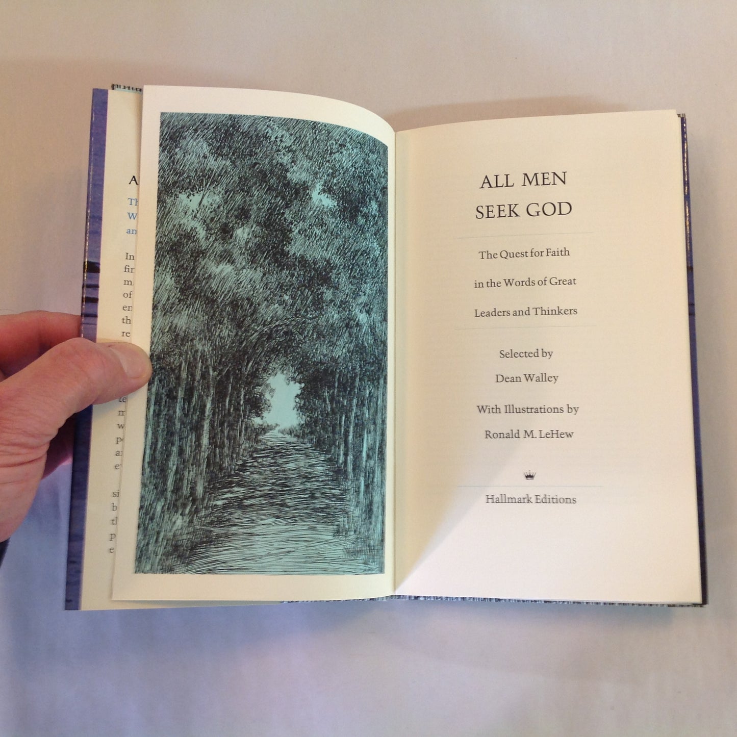 Vintage 1968 Hardcover Gift Book All Men Seek God: The Quest for Faith in the Words of Great Leaders and Thinkers Hallmark