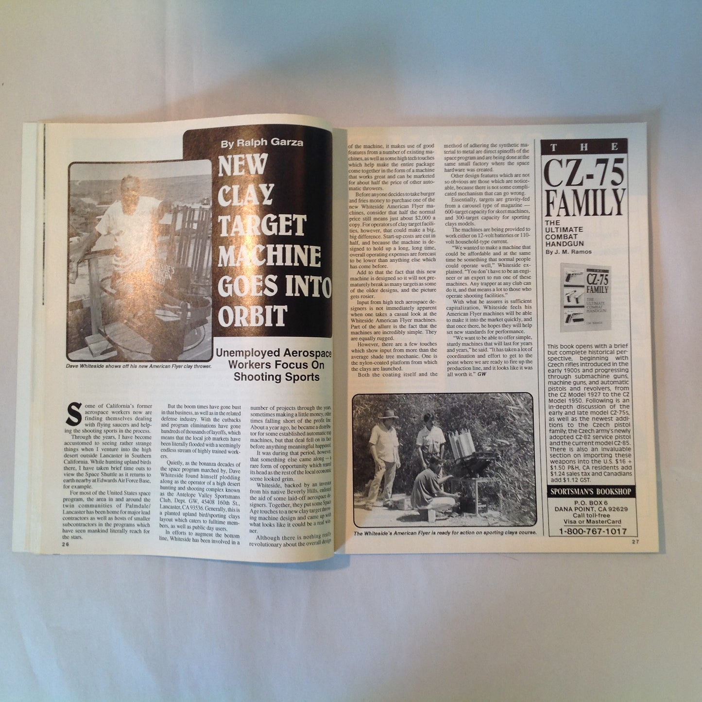 Vintage March 1994 Gun World Magazine Serlea-Ace 9mm Double Barrel Shotgun Spring Turkey the Hard Way