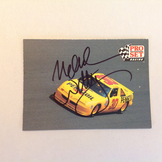 Vtg 1991 Pro Set Racing Signed Card Michael Waltrip Car 30 NASCAR Autographed