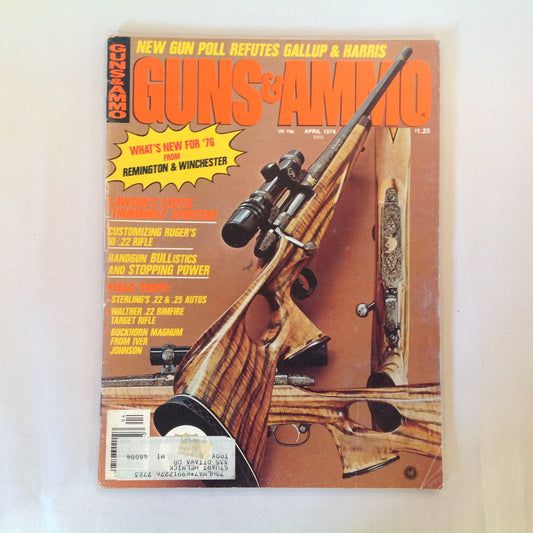 Vintage Apr 1976 Guns & Ammo Magazine What's New For '76 Field Tests