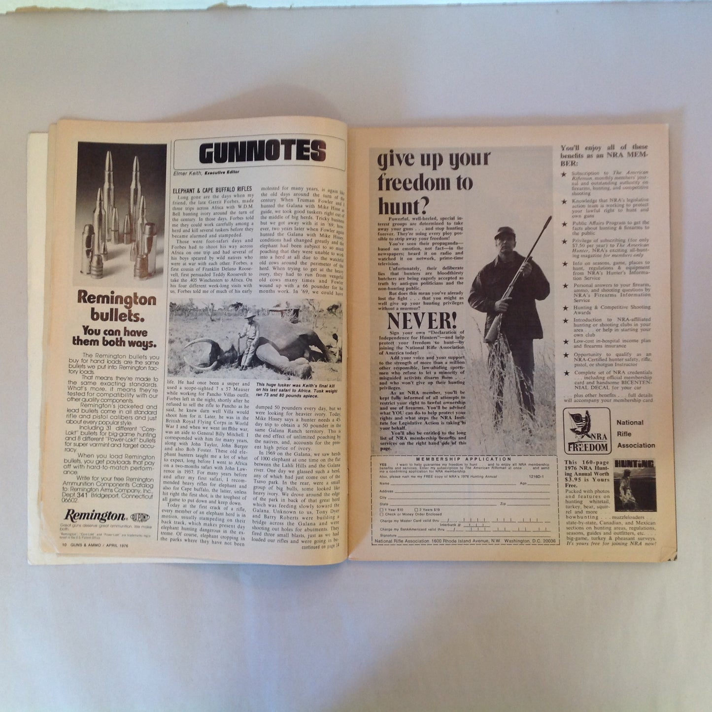 Vintage Apr 1976 Guns & Ammo Magazine What's New For '76 Field Tests