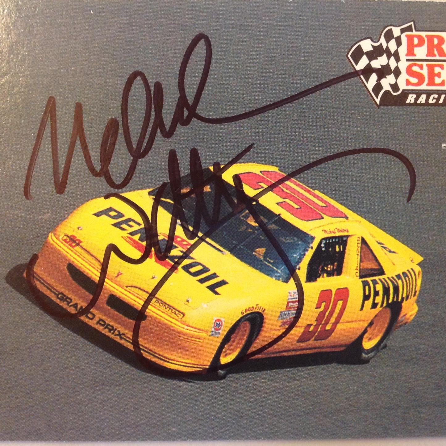 Vtg 1991 Pro Set Racing Signed Card Michael Waltrip Car 30 NASCAR Autographed