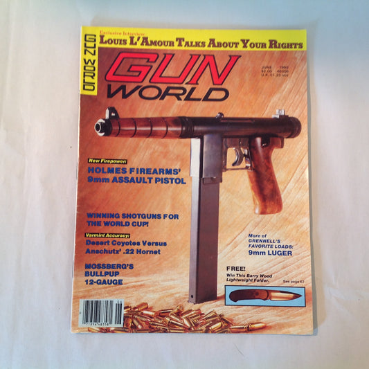 Vintage Jun 1985 Gun World Magazine Holmes Firearms 9mm Assault Pistol