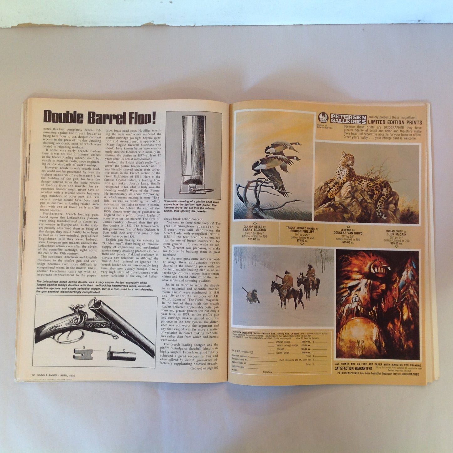 Vintage Apr 1976 Guns & Ammo Magazine What's New For '76 Field Tests