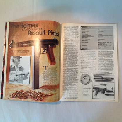 Vintage Jun 1985 Gun World Magazine Holmes Firearms 9mm Assault Pistol