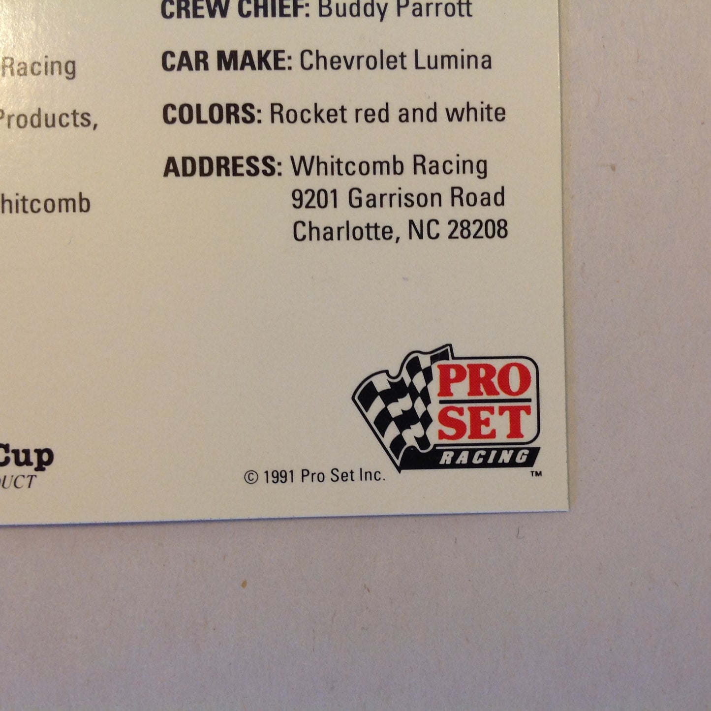 Vtg 1991 Pro Set Racing Signed Card Derrike Cope Car 10 Pura NASCAR Autographed