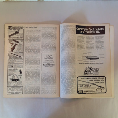 Vintage Aug 1973 Guns & Ammo Magazine Lugers Series Experiences with Bears Short Range Shotguns