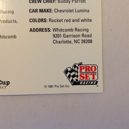 Vtg 1991 Pro Set Racing Signed Card Derrike Cope Car 10 Pura NASCAR Autographed