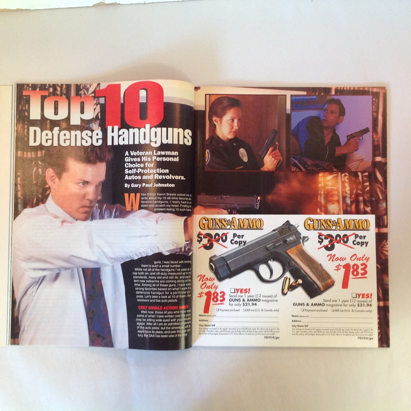 Vintage Jul 1996 Guns & Ammo Magazine Ruger's P95 Polymer Pistol Pick the Right Combat Handgun