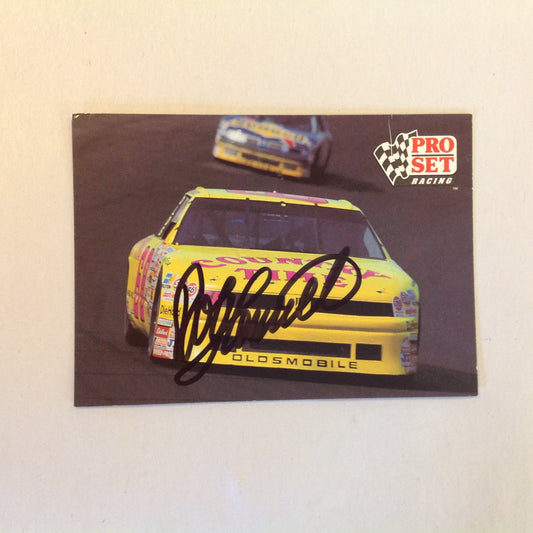 Vtg 1991 Pro Set Racing Signed Card Bobby Hamilton Car 68 CT NASCAR Autographed