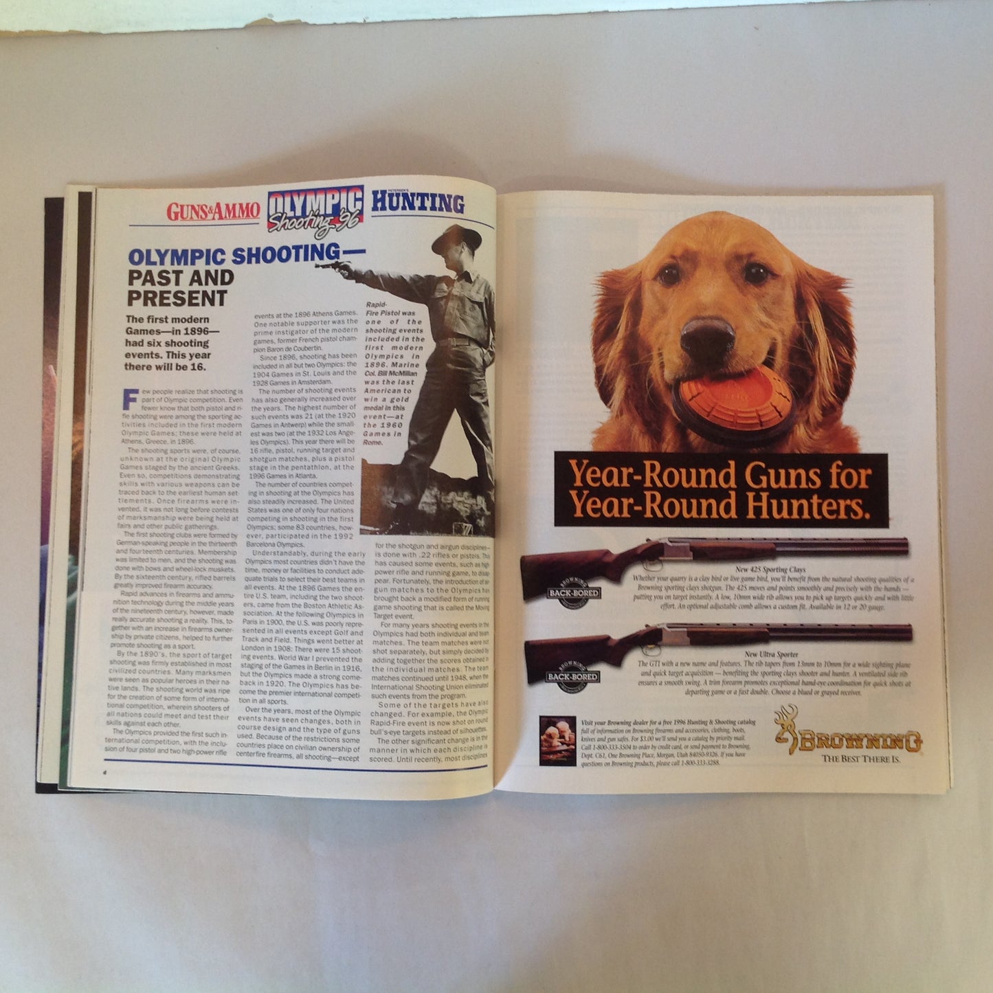 Vintage Aug 1996 Guns & Ammo Magazine 8-Shooter .357 Magnum Olympic Shooting Special Accuracy Issue
