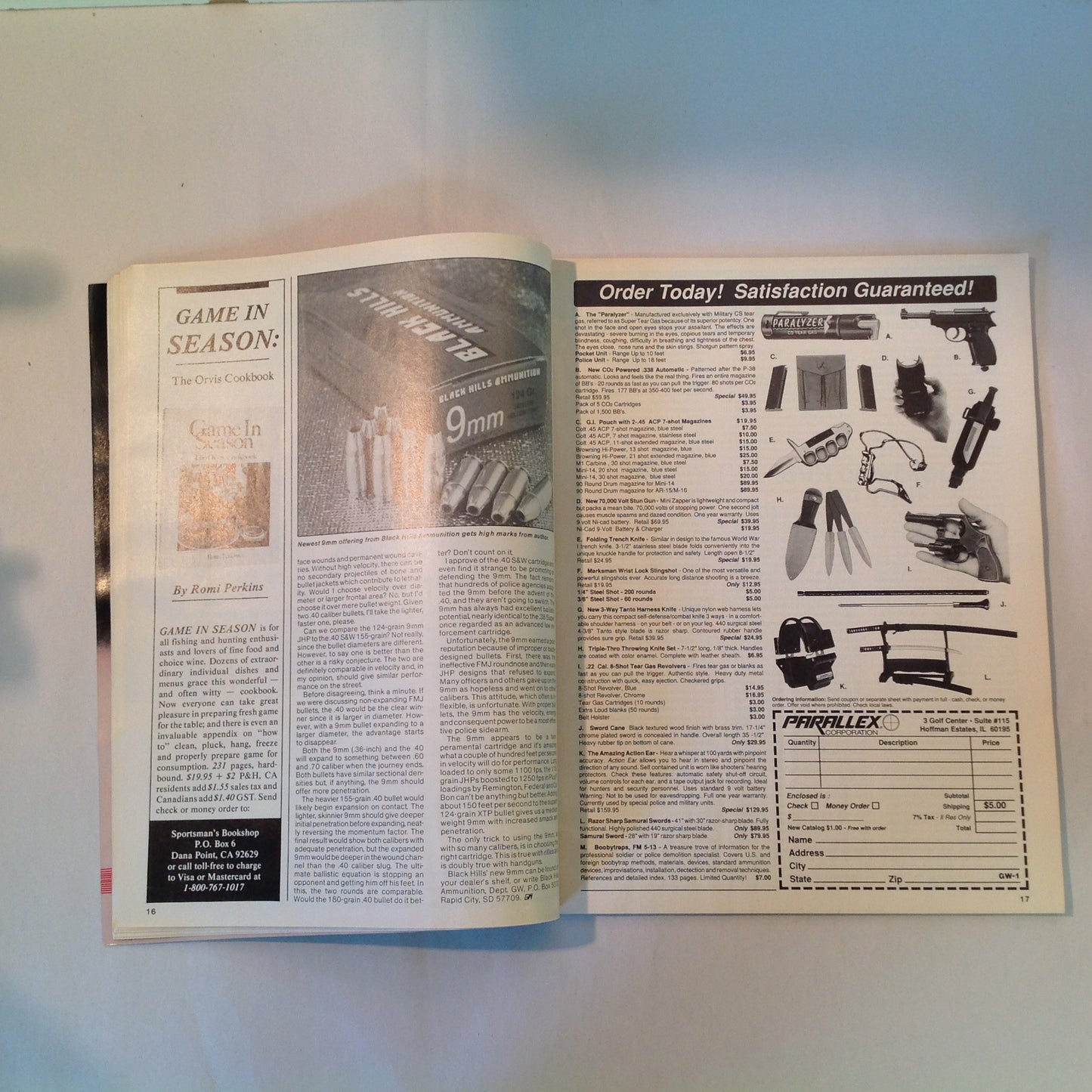 Vintage Jan 1992 Gun World Magazine H&K's SP-89 Ferguson D-Max Franchi Trap Mule Deer in the Sonora Desert