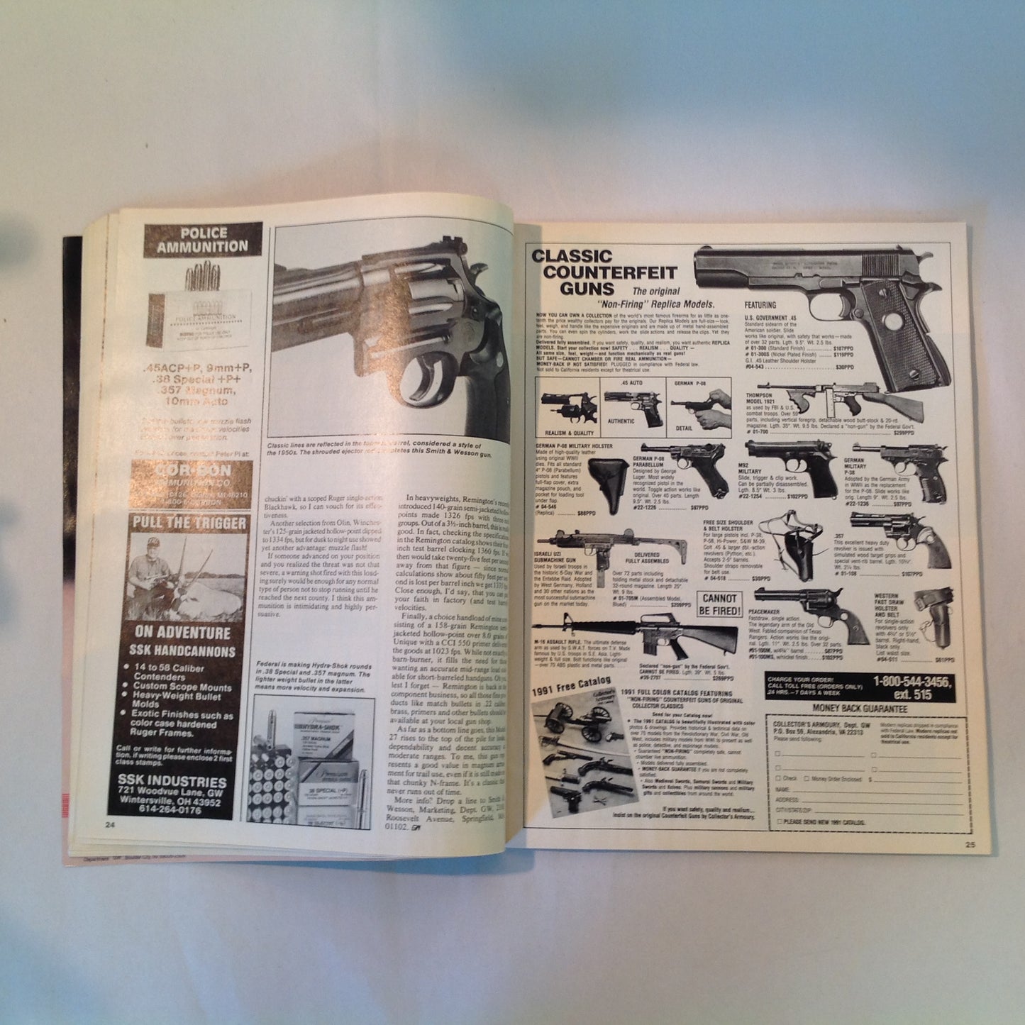 Vintage Jan 1992 Gun World Magazine H&K's SP-89 Ferguson D-Max Franchi Trap Mule Deer in the Sonora Desert