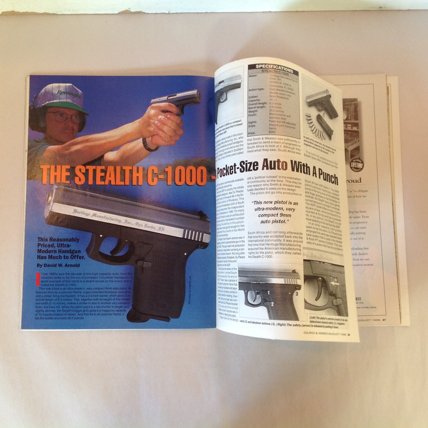 Vintage Aug 1996 Guns & Ammo Magazine 8-Shooter .357 Magnum Olympic Shooting Special Accuracy Issue
