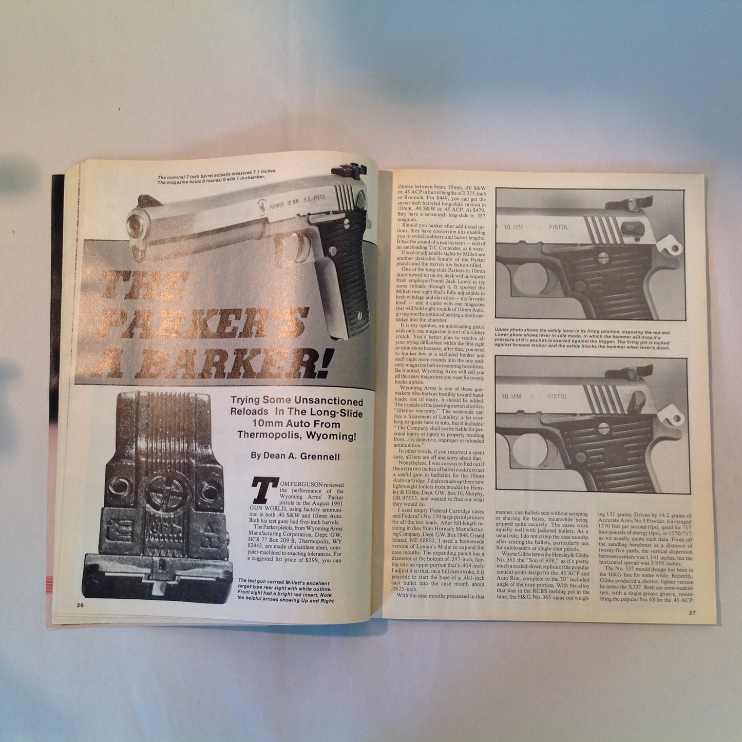 Vintage Jan 1992 Gun World Magazine H&K's SP-89 Ferguson D-Max Franchi Trap Mule Deer in the Sonora Desert