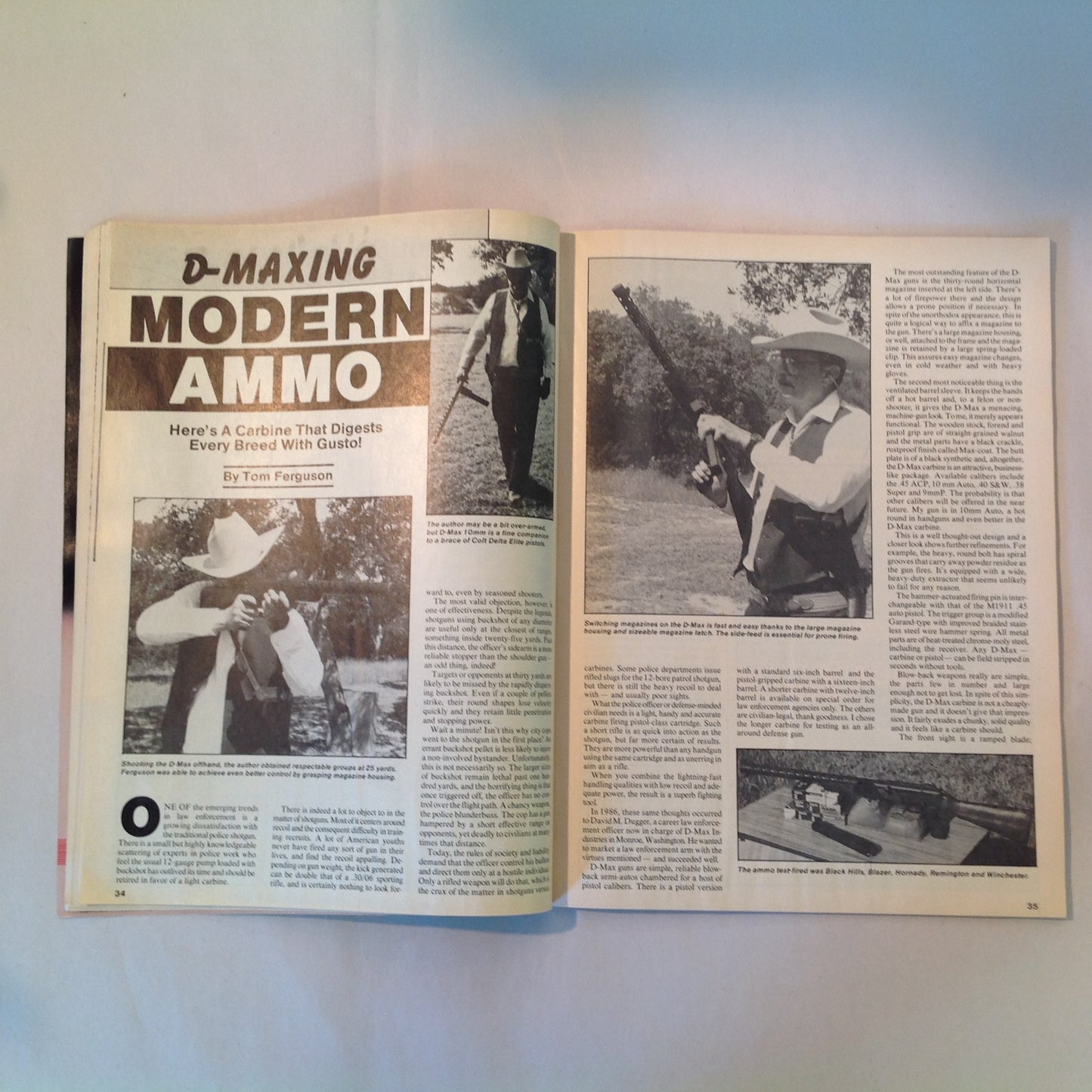 Vintage Jan 1992 Gun World Magazine H&K's SP-89 Ferguson D-Max Franchi Trap Mule Deer in the Sonora Desert