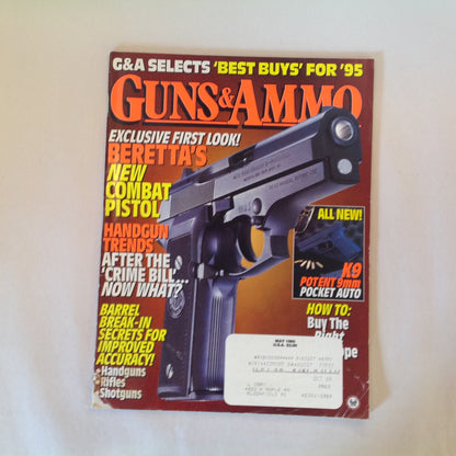 Vintage May 1995 Guns & Ammo Magazine Exclusive First Look Beretta New Combat Pistol Best Buys for '95