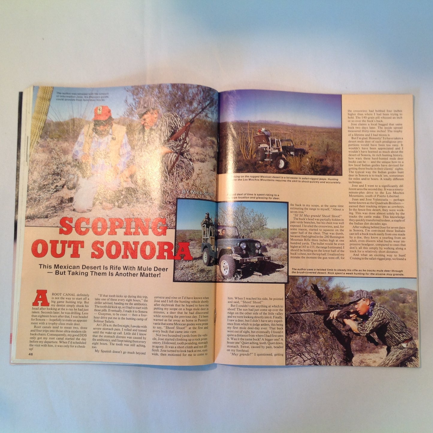 Vintage Jan 1992 Gun World Magazine H&K's SP-89 Ferguson D-Max Franchi Trap Mule Deer in the Sonora Desert