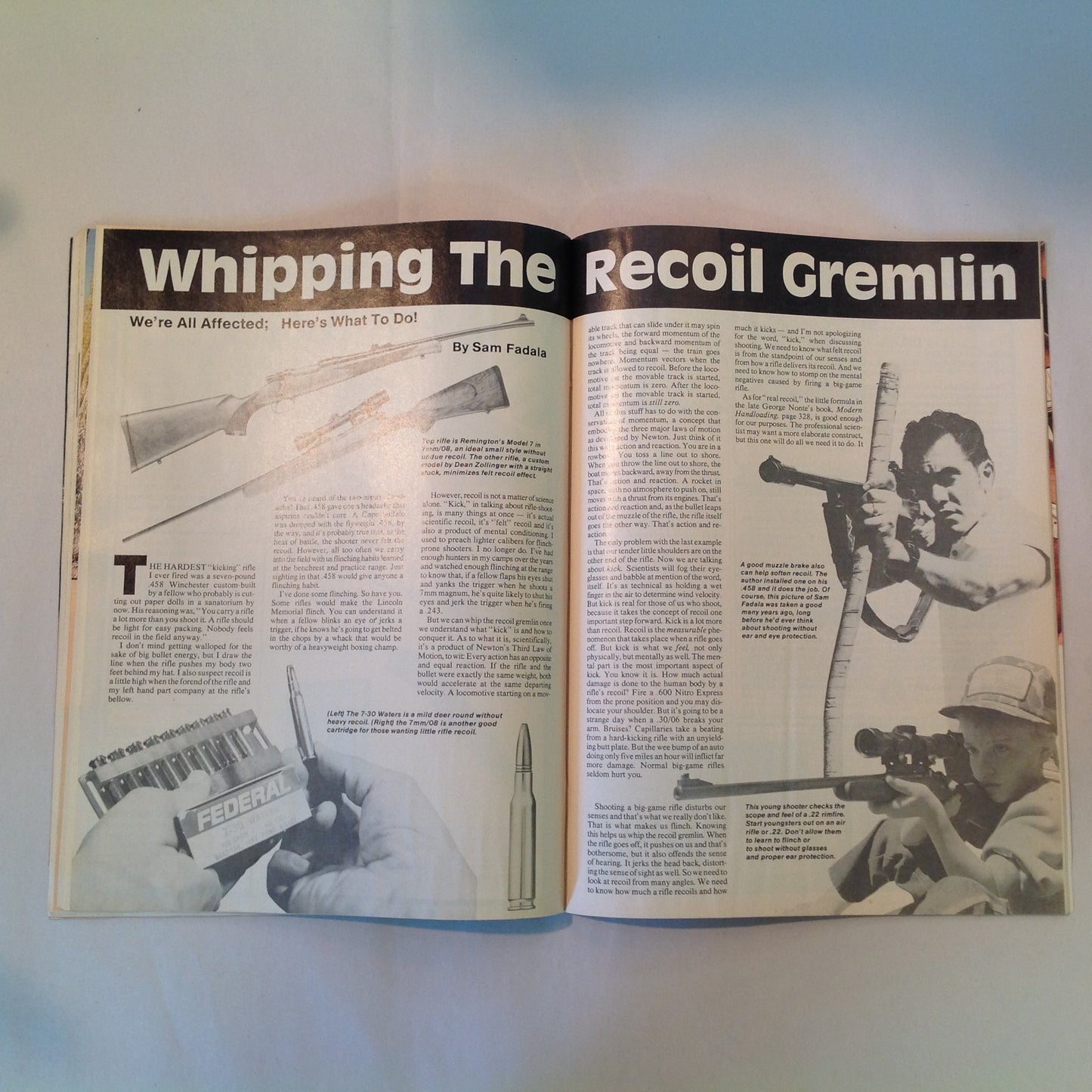 Vintage Jan 1992 Gun World Magazine H&K's SP-89 Ferguson D-Max Franchi Trap Mule Deer in the Sonora Desert