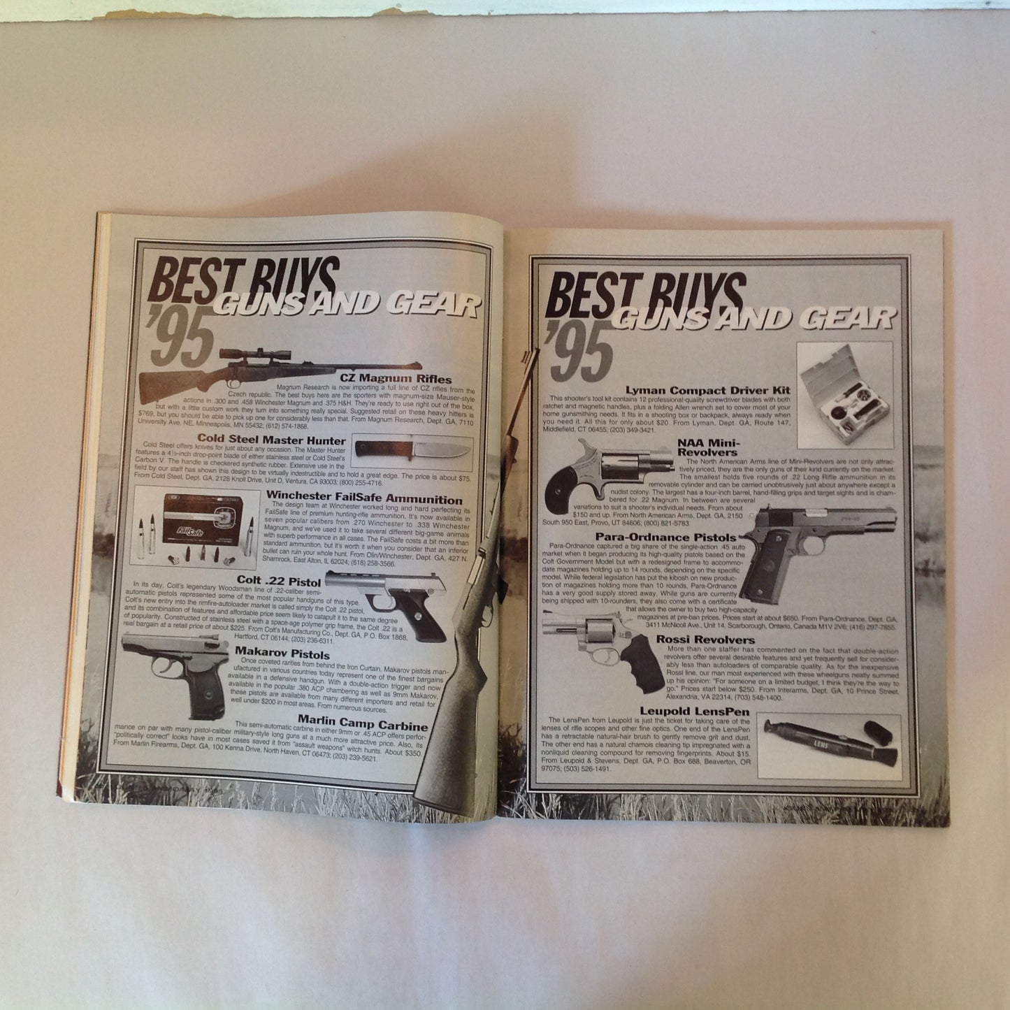 Vintage May 1995 Guns & Ammo Magazine Exclusive First Look Beretta New Combat Pistol Best Buys for '95