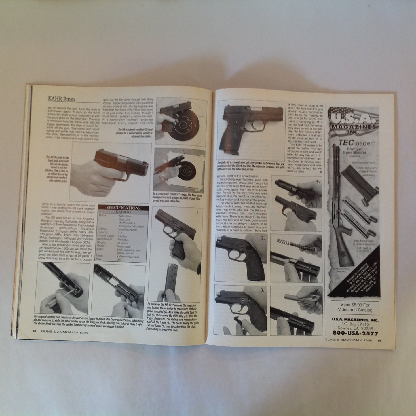 Vintage May 1995 Guns & Ammo Magazine Exclusive First Look Beretta New Combat Pistol Best Buys for '95