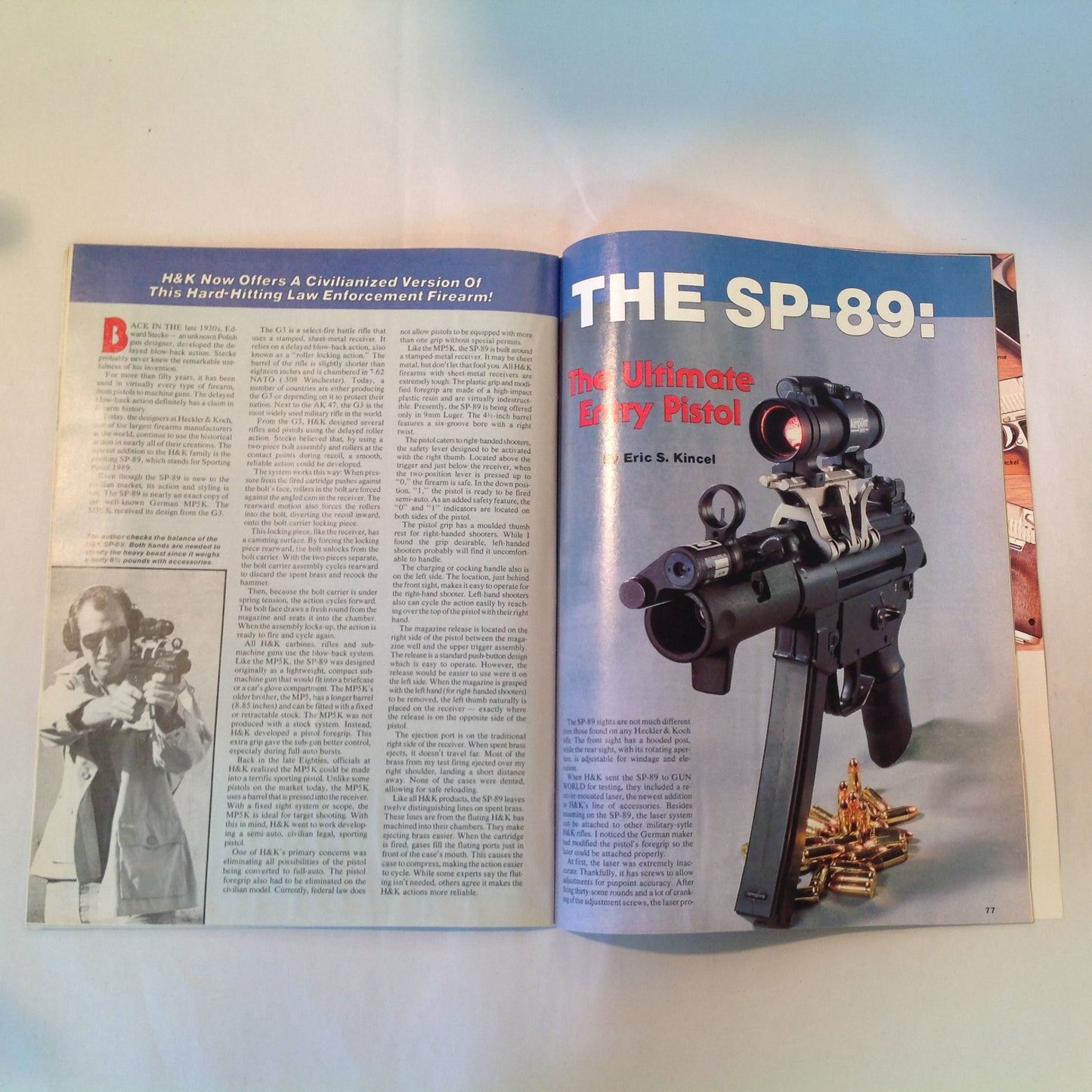 Vintage Jan 1992 Gun World Magazine H&K's SP-89 Ferguson D-Max Franchi Trap Mule Deer in the Sonora Desert