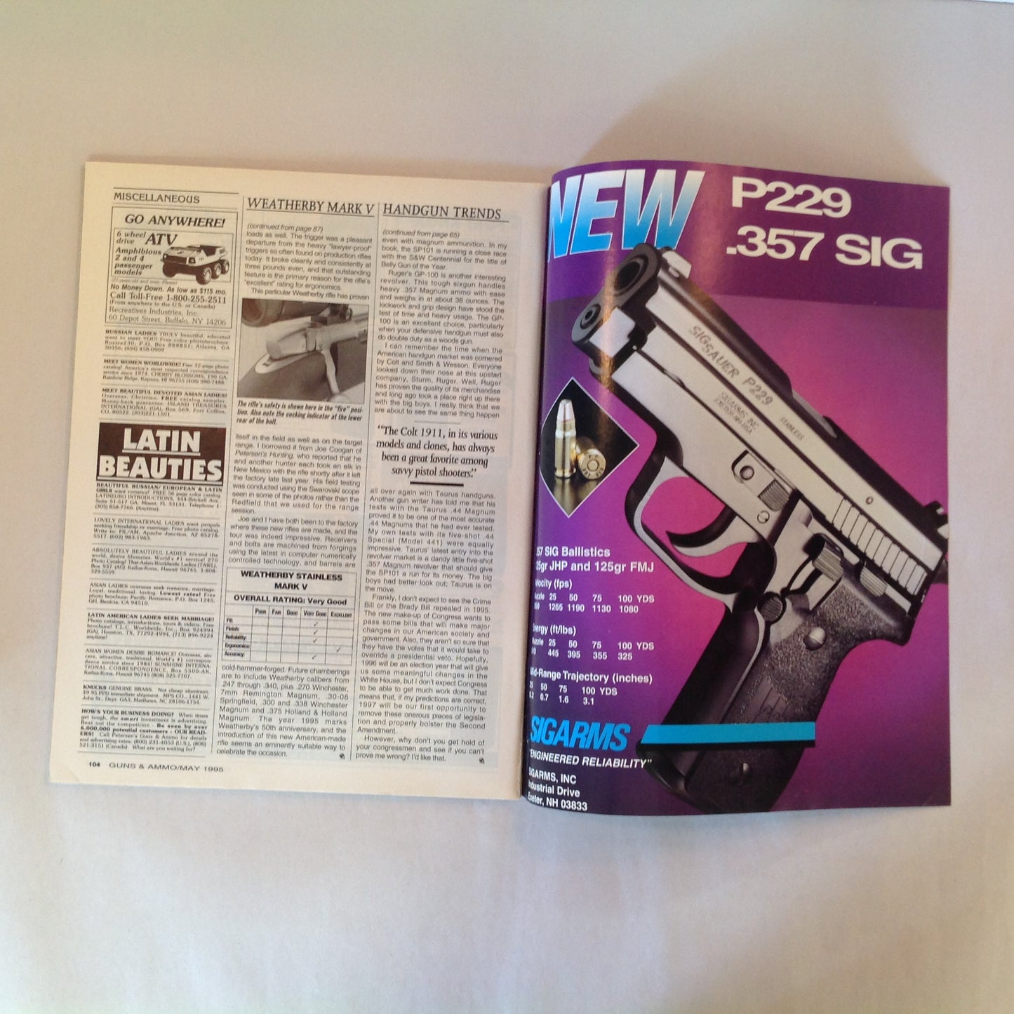Vintage May 1995 Guns & Ammo Magazine Exclusive First Look Beretta New Combat Pistol Best Buys for '95