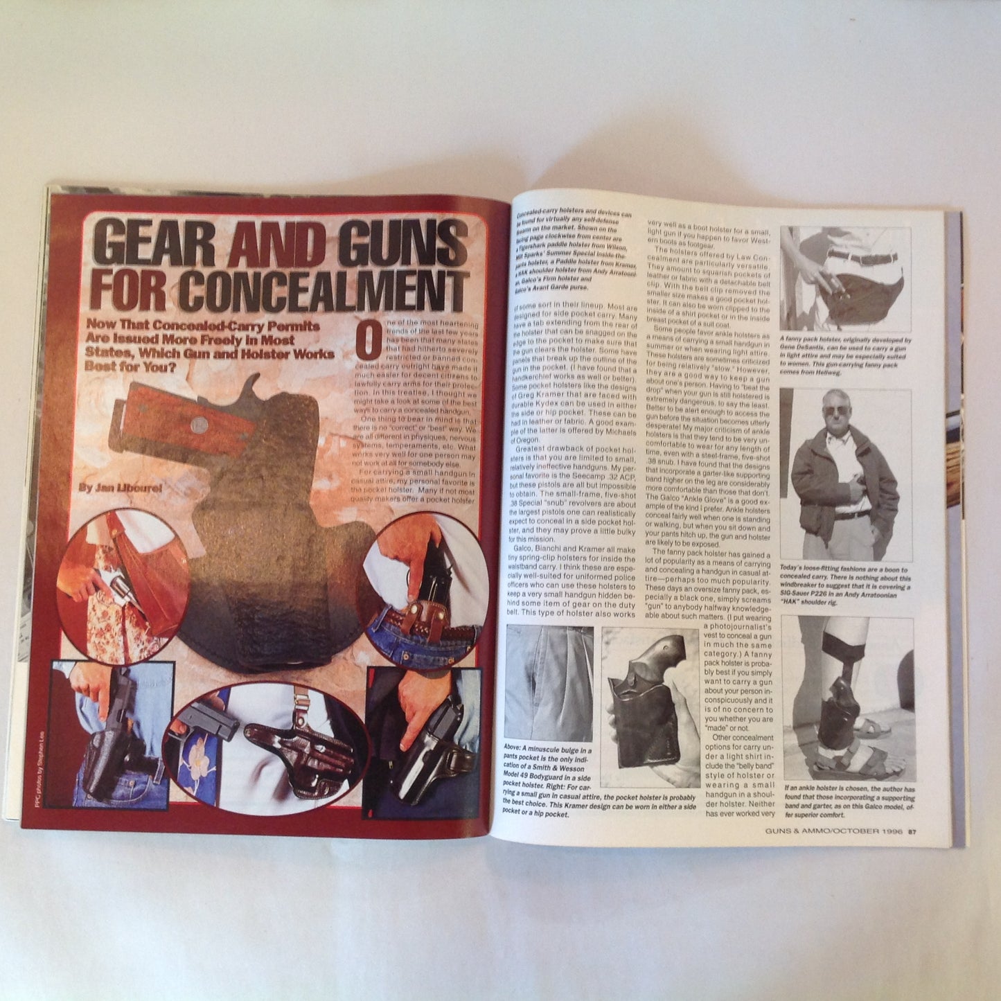 Vintage Oct 1996 Guns & Ammo Magazine Special Handgun Issue First Look 9 x 23 Magnum Combat Pistol & Cartridge