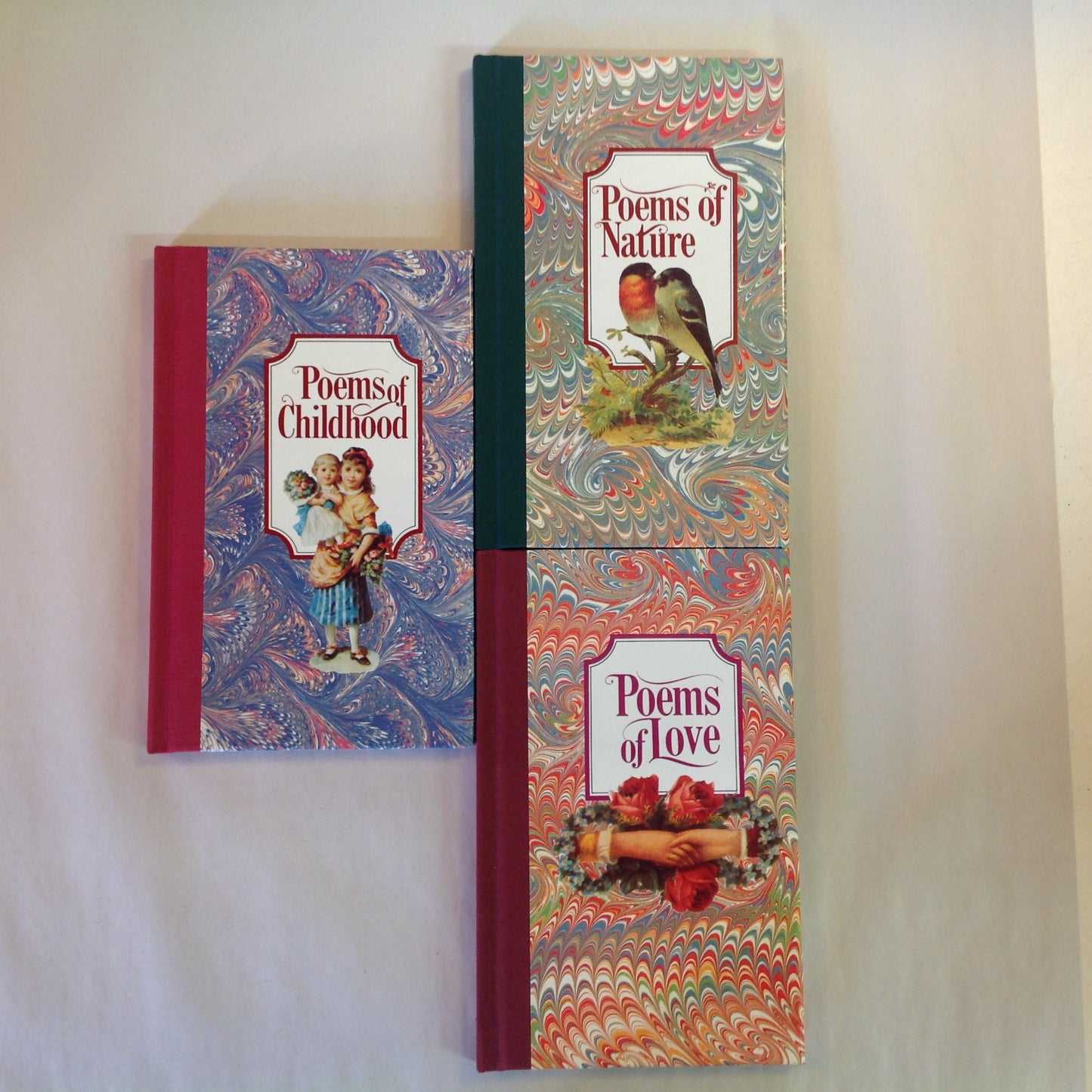 Vintage 1989 3Pc Set Hardcover Gift Books Avenel Books Poems of Childhood/Nature/Love