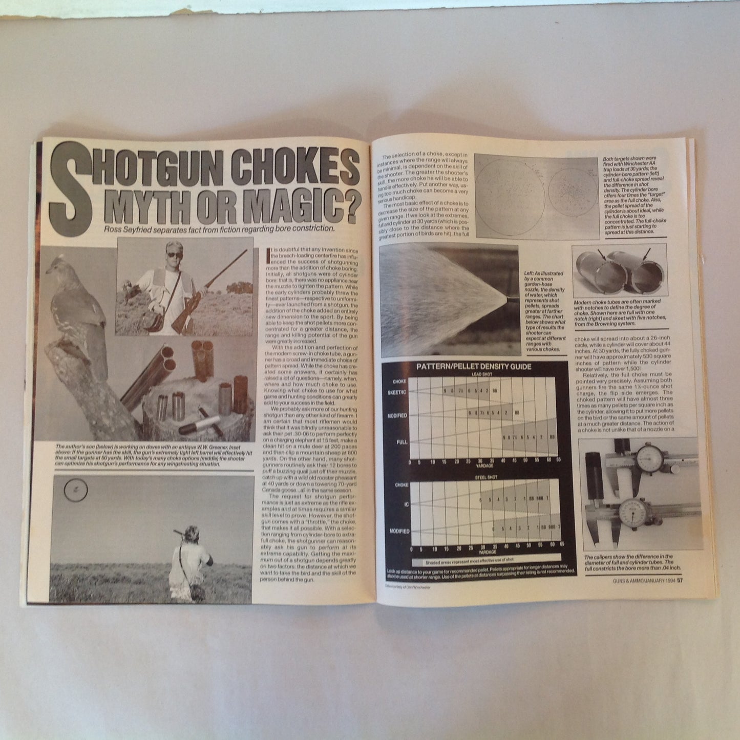 Vintage Jan 1994 Guns & Ammo Magazine High-Tech Handguns Combat Wheel Guns Remington Long-Range Rifle