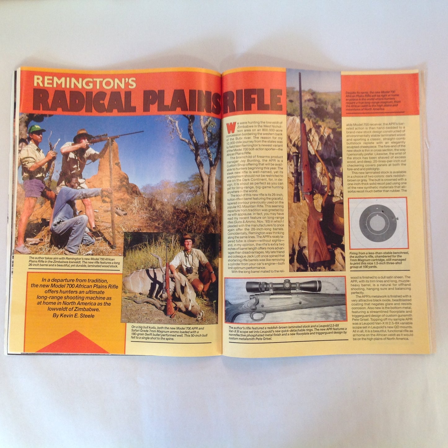 Vintage Jan 1994 Guns & Ammo Magazine High-Tech Handguns Combat Wheel Guns Remington Long-Range Rifle