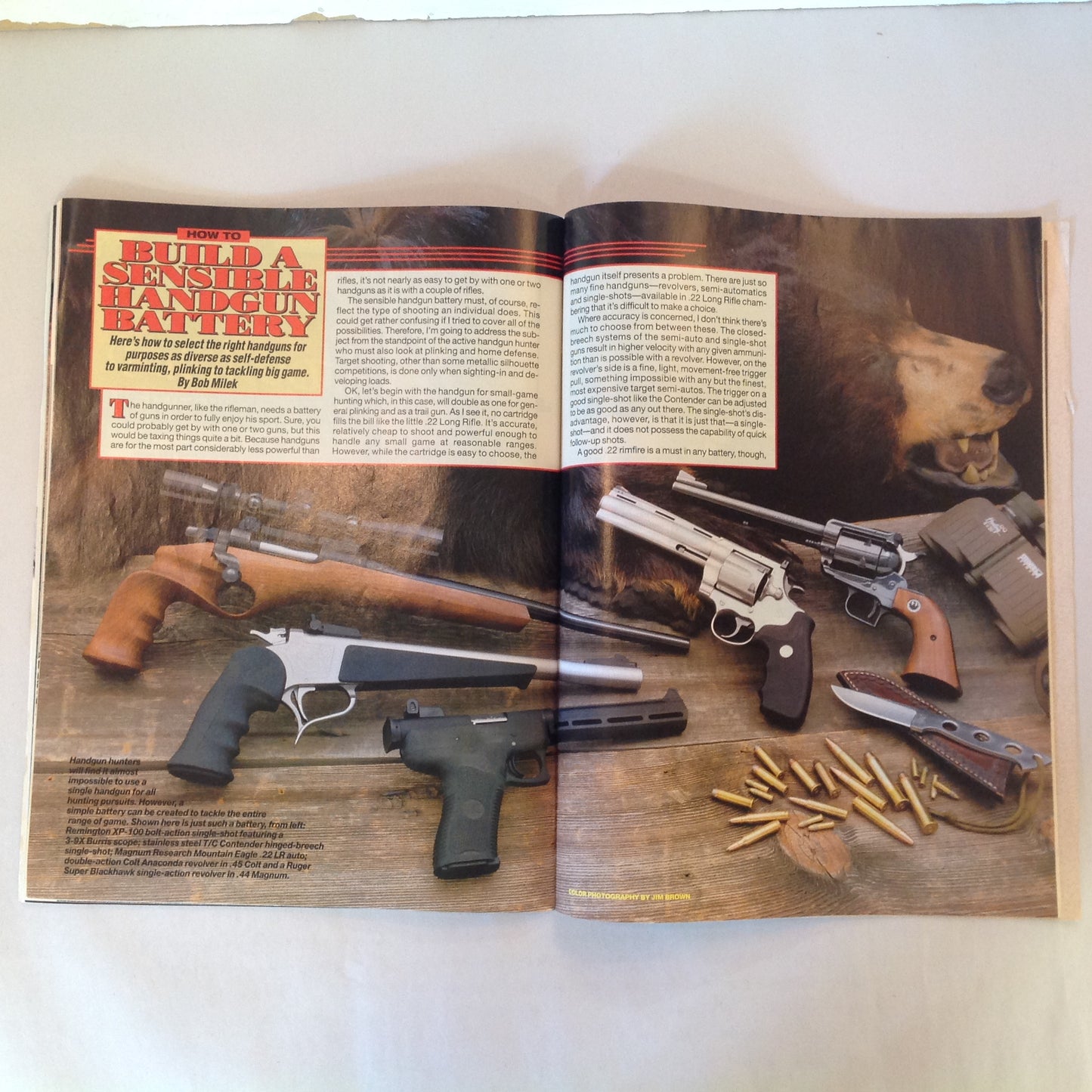 Vintage Jan 1994 Guns & Ammo Magazine High-Tech Handguns Combat Wheel Guns Remington Long-Range Rifle