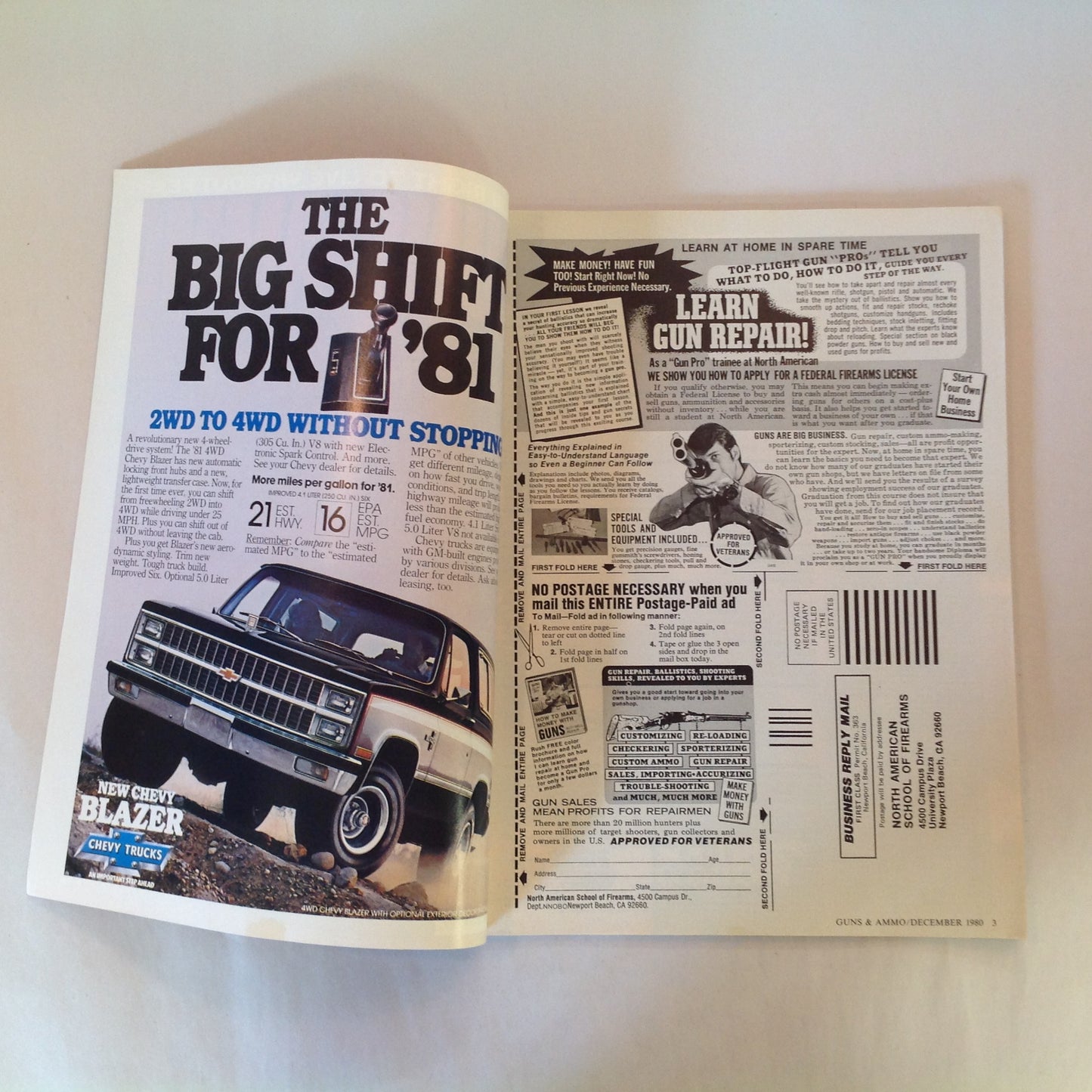 Vintage Dec 1980 Guns & Ammo Magazine All-American Walther PPK/S Magnum Mania XP-100