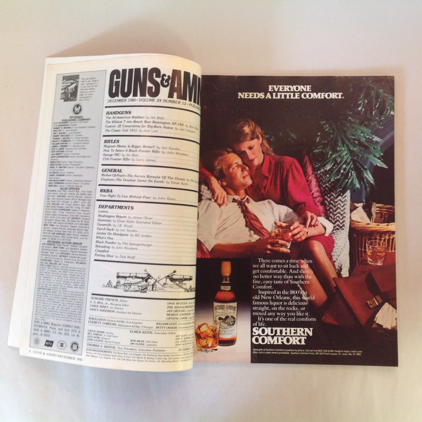 Vintage Dec 1980 Guns & Ammo Magazine All-American Walther PPK/S Magnum Mania XP-100