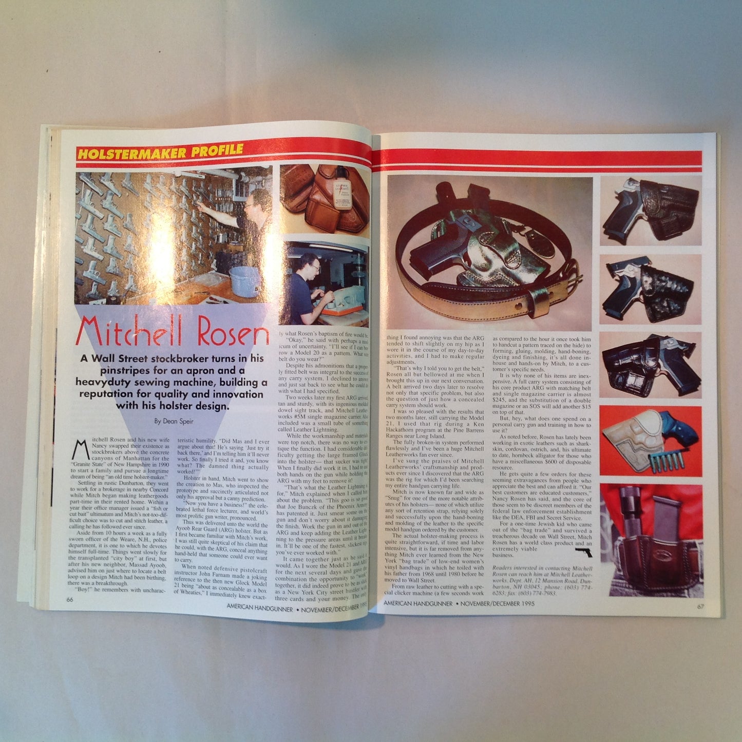 Vintage Nov/Dec 1995 American Handgunner Magazine How To Shoot Really Fast