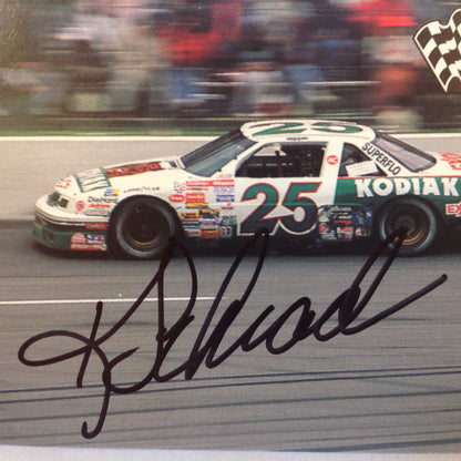 Vtg 1991 Pro Set Racing Signed Card Ken Schrader Kodiak 25 NASCAR Autographed