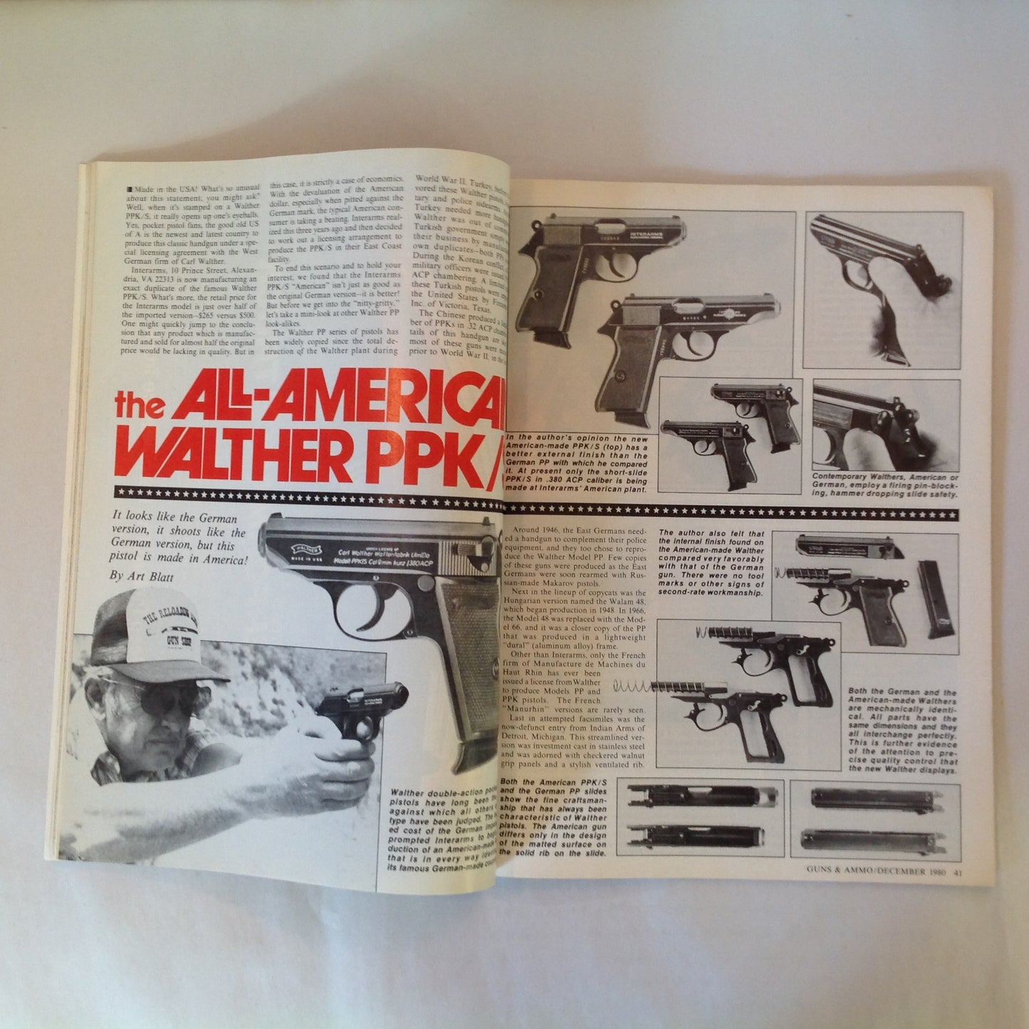 Vintage Dec 1980 Guns & Ammo Magazine All-American Walther PPK/S Magnum Mania XP-100