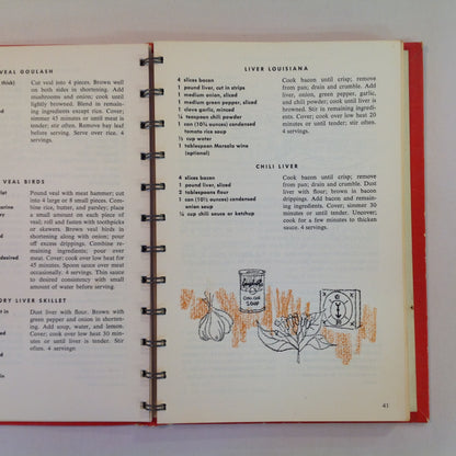 Vintage 1972 Hardcover Cooking With Soup: A Campbell Cookbook 608 Skillet Dishes, Casseroles, Stews, Sauces, Gravies, Dips, Soup Mate and Garnishes