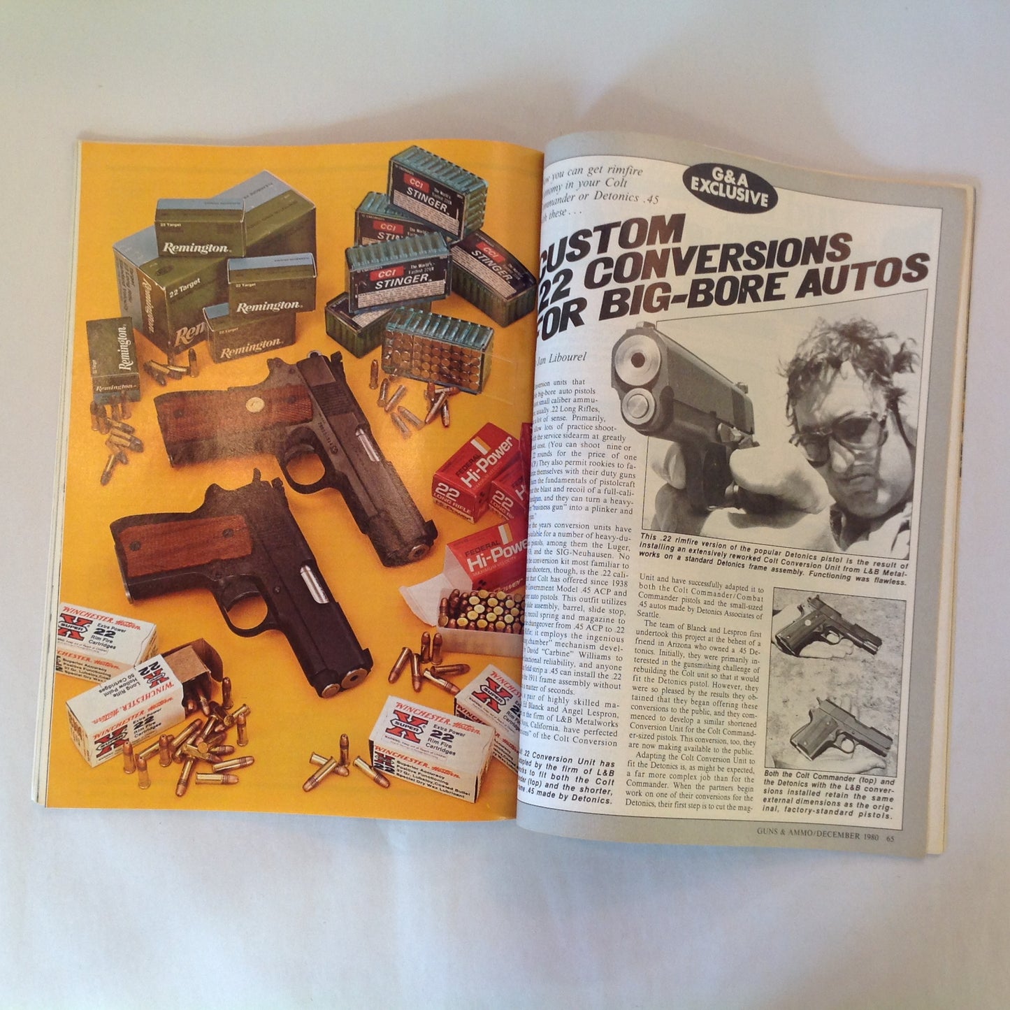 Vintage Dec 1980 Guns & Ammo Magazine All-American Walther PPK/S Magnum Mania XP-100