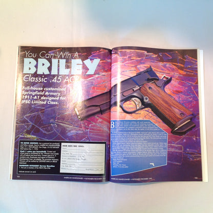 Vintage Nov/Dec 1995 American Handgunner Magazine How To Shoot Really Fast