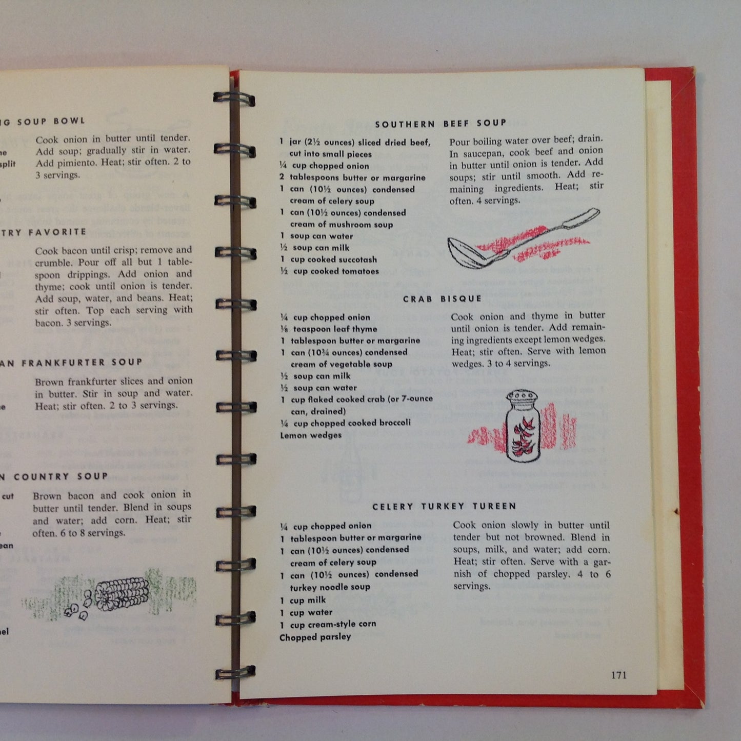 Vintage 1972 Hardcover Cooking With Soup: A Campbell Cookbook 608 Skillet Dishes, Casseroles, Stews, Sauces, Gravies, Dips, Soup Mate and Garnishes