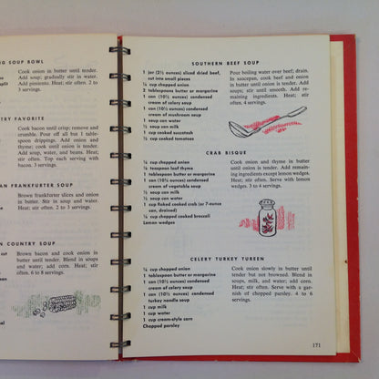 Vintage 1972 Hardcover Cooking With Soup: A Campbell Cookbook 608 Skillet Dishes, Casseroles, Stews, Sauces, Gravies, Dips, Soup Mate and Garnishes