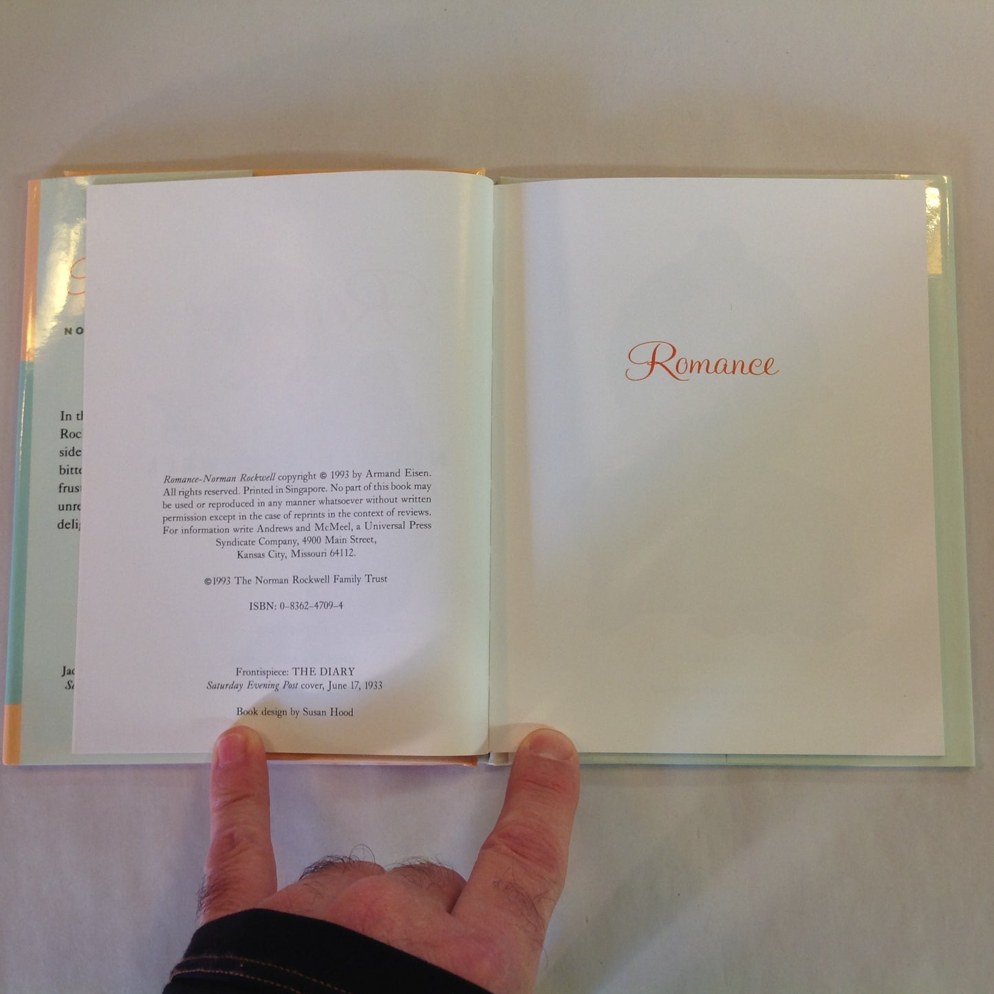 Vintage 1993 Hardcover Gift Book Norman Rockwell: Romance