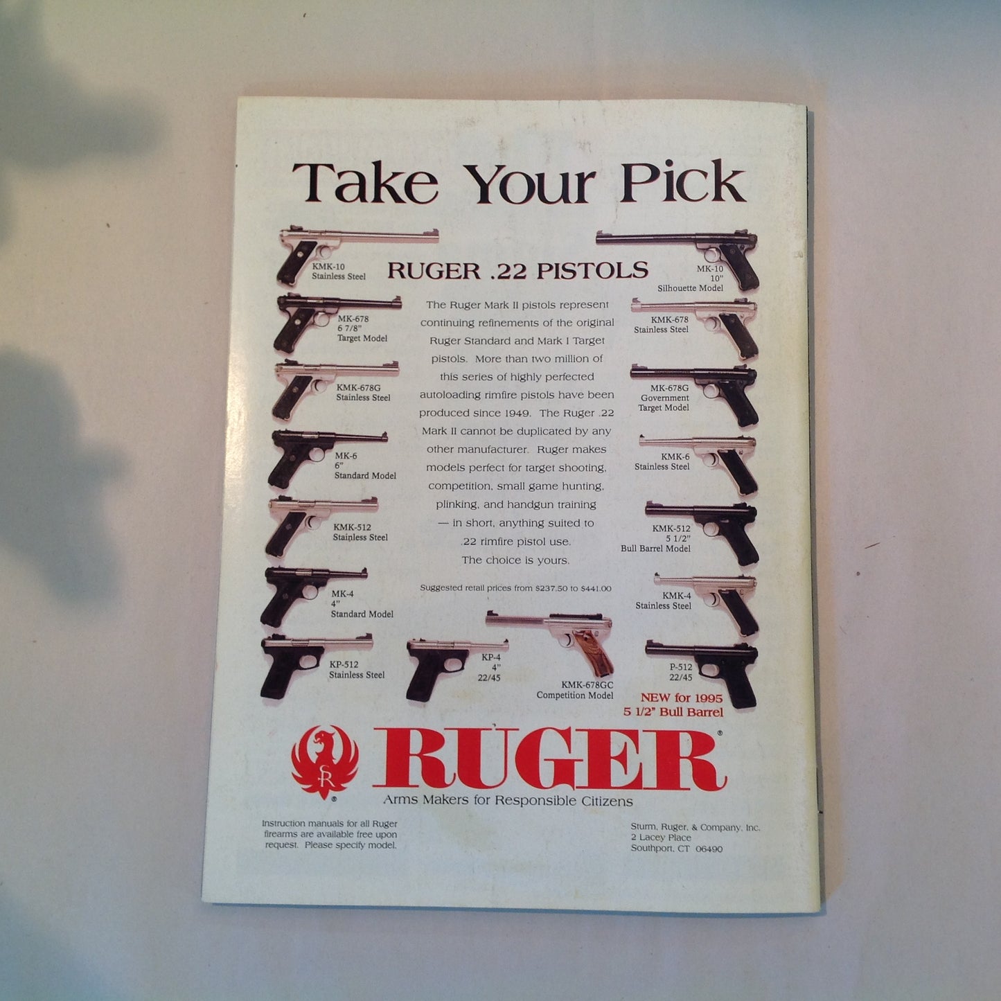 Vintage Nov/Dec 1995 American Handgunner Magazine How To Shoot Really Fast